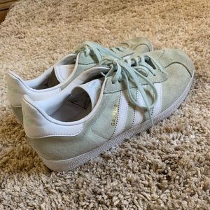 mint green adidas shoes